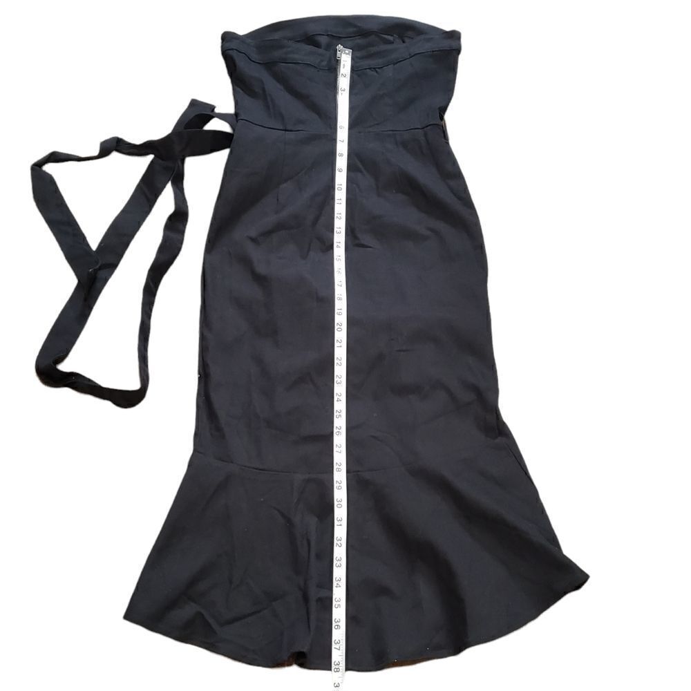 VICI Presentation Cotton Strapless Ruffles Midi Dress MEDIUM - Picture 10 of 16